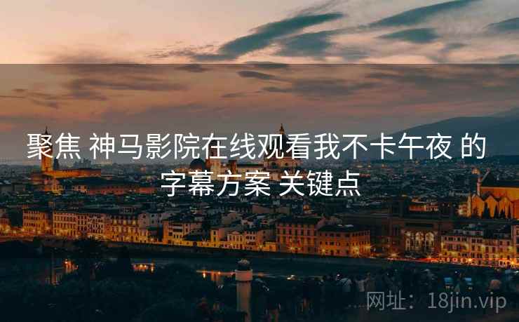 聚焦 神马影院在线观看我不卡午夜 的 字幕方案 关键点